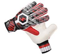 Gedourain Mains de Gardien de But de Football, Paume en Latex de 3 Mm avec Protection des Doigts et Tissu Respirant, Bracelet Réglable pour Enfants, Jeunes, Adultes, Matchs (8#)