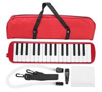 Gedourain Melodica Instrument de Musique à Vent à 32 Touches avec Sac de Transport, Piano à Air, adapté aux étudiants Débutants, Artistes Professionnels, Amateurs de Musique, Noir (Rouge)