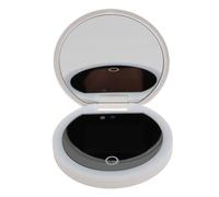 Gedourain Miroir de Maquillage UV LED Grossissant 2X Portable pour Voyage, Miroir de vanité UV Pliable et Rechargeable pour L'extérieur