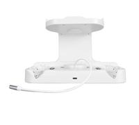 Gedourain Station de Charge VR Station de Charge Rapide pour Meta 3, 2 Batteries Rechargeables pour Contrôleur de Casque VR, Support Mural pour Accessoires (Blanche)