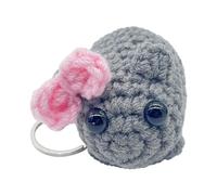 GEDOX Animal en peluche de hamster triste | Jouet en peluche Hamster Triste | Porte-clés Hamster avec nœud papillon | Jouets, pendentif animal rempli de crochet, Nœud papillon, keychain