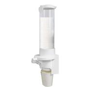 GEDOX Distributeur de tasse à bouton - Porte-gobelet pour refroidisseur d'eau mural - Distributeur de verres pour rinçage buccal pour salle de bain - Distributeur de verres d'eau