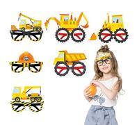 GEDOX Gobelets en carton pour fête de camion à benne basculante, fête d'anniversaire, décorations pour fêtes de pelleteuses et camions à benne basculante, fournitures amusantes pour les fêtes,