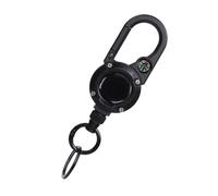 GEDOX Porte-clés rétractable avec rétractable - Porte-clés avec boussole - Porte-clés portable avec - Porte-clés pour chasse, camping, activités de plein air, randonnée, pêche