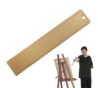 GEDOX Règle en laiton doré - Outil de mesure en laiton de 15 cm avec trou de suspension - Outil de mesure d'or, règle en cuivre d'épaisseur, petite règle de marqueur pour peinture,