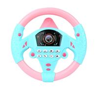 GEDOX Volant de siège de voiture | Jeu de conduite interactif avec contrôleur de conduite simulé, jouet qui sonne pour éducation précoce, faux volant avec ventouse pour
