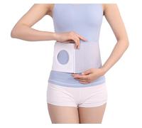 GEDRACKPMYN Ceinture de hernie de stomie réglable, Bandage de Soutien Abdominal pour iléostomie pour Hommes et Femmes, Bande de Taille élastique Confortable et Respirante après colostomie,M,Silver