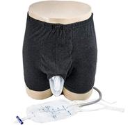 GEDRACKPMYN Urinoir réutilisable pour Homme, Sac à Urine Portable, Culotte d'incontinence, collecteur d'urine pour Adulte avec Ceinture élastique et Deux Sacs de Collecte d'urine de 500 ML,M
