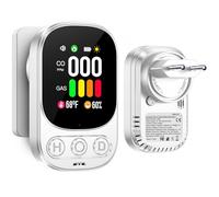 Gedsffati 4in1 Plug in Détecteur de Gaz et de Monoxyde de Carbone avec Batterie, Détecteur de CO pour la Maison, Alarme de Gaz Combustible pour Gaz Naturel GPL Méthane Propane Butane, Blanc, HD08G-B