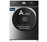 GEDTECH Lave-linge frontal GLLPS101400DG - 10 Kg - 1400 tr/mn - 16 programmes - Eco - Intensif - Rapide - Très Faible conso - Panneau commande LED couleur - Classe A -30%