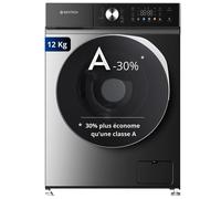 GEDTECH Lave-linge frontal GLLPS121400DG - 12 Kg - 1400 tr/mn - 16 programmes - Eco - Rapide - Très Faible conso - LED couleur