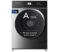 GEDTECH Lave-linge frontal GLLPS91400DG - 9 Kg - 1400 tr/mn - 16 prog - Eco - Intensif - Rapide - Très Faible conso - LED couleur