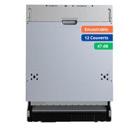 GEDTECH - Lave-vaisselle full encastrable GLV1247FULL - 12 couverts - 47 dB - Départ différé