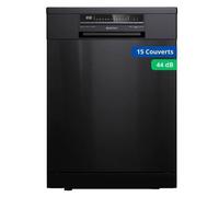 GEDTECH Lave-vaisselle GLV1544BL 15cv - Tiroir couverts - 44 dB - Trs silencieux - Dpart Diffr - Eco - Faible conso - Classe C