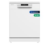 GEDTECH - Lave-vaisselle posable blanc 14 couverts GLV1446WH - Départ différé - Eco - Rapide - 46 dB