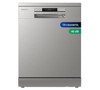 GEDTECH - Lave-vaisselle posable gris 14 couverts GLV1446SL - Départ différé - Eco - Rapide - 46 dB