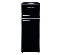 GEDTECH Refrigerateur double-porte vintage GDPV215BL - Congélateur haut - Noir - Capacité 215L - Faible conso