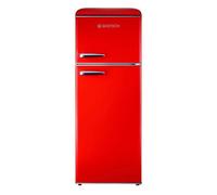 GEDTECH Refrigerateur double-porte vintage GDPV215RD - Congélateur haut - Rouge - Capacité 215L - Faible conso