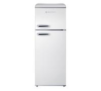 GEDTECH Refrigerateur double-porte vintage GDPV215WH - Congélateur haut - Blanc - Capacité 215L - Faible conso