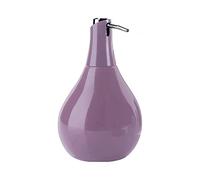 Gedy Adelaide Dosasapone, Dimensions et Poids : 17 x 10,2 x 10,2 cm et 0,2 kg, capacité du Porte-Savon 420 ML, Distributeur de Savon de Salle de Bains en céramique, Finition Lilas, Design R&D, 2 Ans