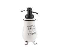Gedy Amelie Distributeur de Savon, céramique, Blanc, 7,5 x 7,5 x 19