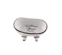 Gedy Amelie Porte-Savon, céramique, Blanc, 8 x 13,5 x 5,8