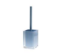 Gedy Auckland Brosse WC Bleu Ciel, Dimensions et Poids : 37,5 x 9,8 x 9,8 cm et 0,855 kg, fabriquée en résine Transparente de Haute qualité, Brosse de Toilette Design de R&D, Fait à la Main, 2 Ans de