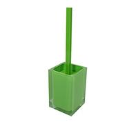 Gedy Auckland Brosse WC vert acide, dimensions et poids : 37,5 x 9,8 x 9,8 cm et 0,855 kg, fabriquée en résine transparente de haute qualité, brosse de toilette design de R&D, fait à la main, 2 ans de
