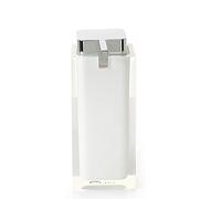 Gedy Blanc, Auckland Dosasapon, Mesures et Poids : 16,2 x 7 x 11,3 cm et 0,415 kg, Distributeur de Savon de Salle de Bain en résine Transparente de Haute qualité, Design R&D, Fait à la Main, 2 Ans de