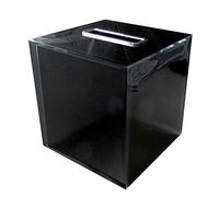 Gedy Auckland Porte Carrée, Noir, Fabriqué à la Main, Distributeur de mouchoirs en résine Transparente de qualité, 2 Ans de Garantie, Dimensions 15 x 14,5 x 14,5 x 14,5 cm, Unique