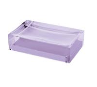 Gedy Auckland Porte-Savon en résine Transparente de Haute qualité, Finition Lilas, Design R&D, fabriqué à la Main, 2 Ans de Garantie