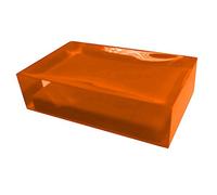 Gedy Auckland Porte-Savon en résine Transparente de Haute qualité, Finition Orange, Design R&D, Fait à la Main, 2 Ans de Garantie