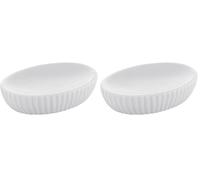 Gedy Blanc, G-Marika, Porte-Savon, Composants fabriqués en céramique, Dimensions 3 x 12 x 8,3 cm et Poids 0,315 kg, Design R&S, 2 Ans de Garantie, Unique (Lot de 2)