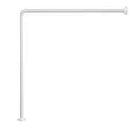 Gedy Cadre rideau d'angle blanc, dimensions : 80 x 80 cm, longueurs de tubes sont refilables, convient aux rideaux larges de 180 cm à 240 cm, tringle de douche en acier, design R&S, 2 ans de garantie,