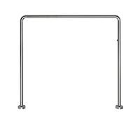 GEDY Cadre rideau de douche d'angle chromé, dimensions : 80 x 80 x 80 cm, longueurs de tubes sont refilables, convient aux rideaux larges de 180 cm à 240 cm, tringle de douche en acier, design R&S