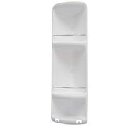 Gedy Panier de douche Caesar – Triple, métal & résines thermoplastiques, Blanc, 22,6x16x71 cm