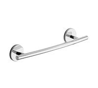 GEDY Cebu, porte-serviettes chromé, porte-serviettes de bain 35 cm, dimensions 6 x 35,4 x 8,2 cm et poids 0,281 kg, porte-lingette en acier inoxydable et Cromall, 10 ans de garantie, design : R&S Gedy