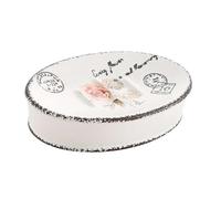 Gedy Clothilde Porte-Savon, céramique, Blanc, Taille Unique