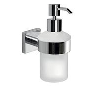 Gedy Distributeur Fuji, Acier Inoxydable Verre Cromall, Chrome, 6,8x12,1x15,7cm