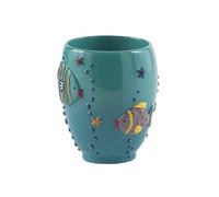 Gedy Dori portacepillos, résine, Turquoise, 8,5 x 8,5 x 10,5 cm