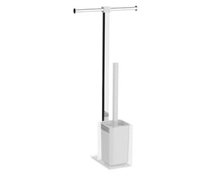 Gedy - Ensemble Porte Papier & Balai Blanc Rainbow - Gedy - G-RA320200000
