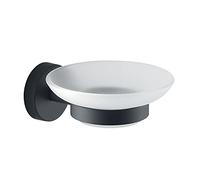 Gedy Eros Porte-Savon en Verre Noir 5,6 x 10,8 x 12,5 cm