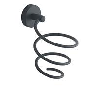 Gedy Eros Support Sèche-Cheveux Acier Inoxydable Noir Mat 9,5 x 12 x 5 x 17