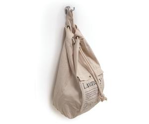 GEDY G-Baggy Sac à linge avec sac à dos, dimensions et poids : 60 x 34 x 15 cm & 0,48 kg, panier à linge en tissu, finition champagne/crème, design R&S, garantie 2 ans