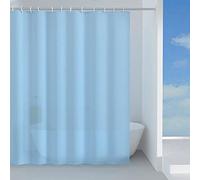 Gedy Azzurra, G-Basic 180 x 200, fabriqué en PES, 100% imperméable, Finition, Design R&S, Rideau de Douche avec 12 Anneaux, 2 Ans de Garantie, Unique