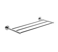 Gedy G-Giacarta Étagère de Salle de Bain Couleur chromée, Support Mural en Acier Inoxydable avec récipients en Verre satiné, 10 Ans de Garantie, Design : R&S, Dimensions 5,6 x 61,5 x 26,3 cm, Unique