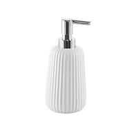 Gedy G-Marika, Distributeur Blanc, Distributeur de Savon de Salle de Bain fabriqué en Acier Inoxydable et Cromall, Dimensions 18 x 8 cm et Poids 0,37 kg, Design R&D, 2 Ans de Garantie, Unique
