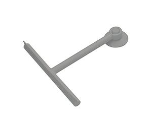 GEDY G-Mirissa, essuie-Glace de Douche Couleur Taupe et Crochet avec Ventouse, Nettoyer Le Verre en résine et Caoutchouc, Dimensions 23 x 22 x 3 cm et Poids 0,1 kg, 2 Ans de Garantie, Design R&S Gedy
