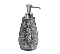 Gedy G-Myosotis, Distributeur de Savon Gris, Distributeur de Savon de Salle de Bain, fabriqué en céramique et Verre, Garantie 2 Ans, Dimensions 19 x 8,5 x 8,5 cm et Poids 0,458 kg, Design R&S