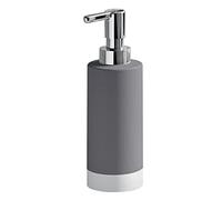 Gedy G-New Mizar, Distributeur de Savon Gris, Distributeur de Savon de Salle de Bain, fabriqué en céramique, Garantie 2 Ans, Dimensions 19,2 x 6,4 x 6,4 cm et Poids 0,244 kg, Design R&S